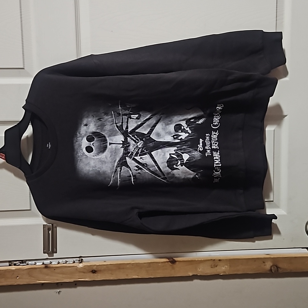 DISNEY Nightmare Before Christmas SWEATSHIRT: BLACK: NEW WITH TAGS: XXL